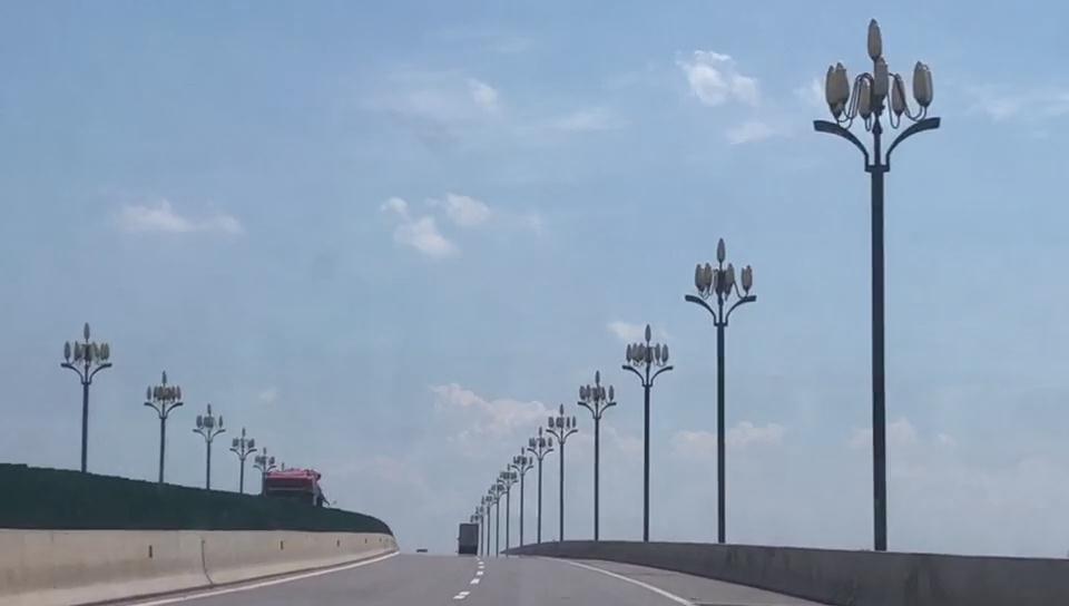 華可路燈led玉蘭燈湖北省松滋市新江口鎮景觀亮化工程項目展示